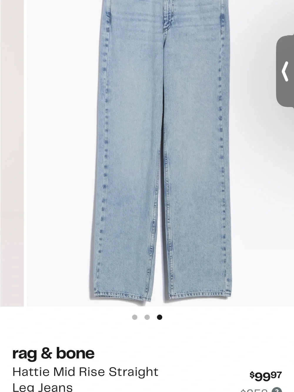 rag & bone Light Blue Straight-Leg Jeans